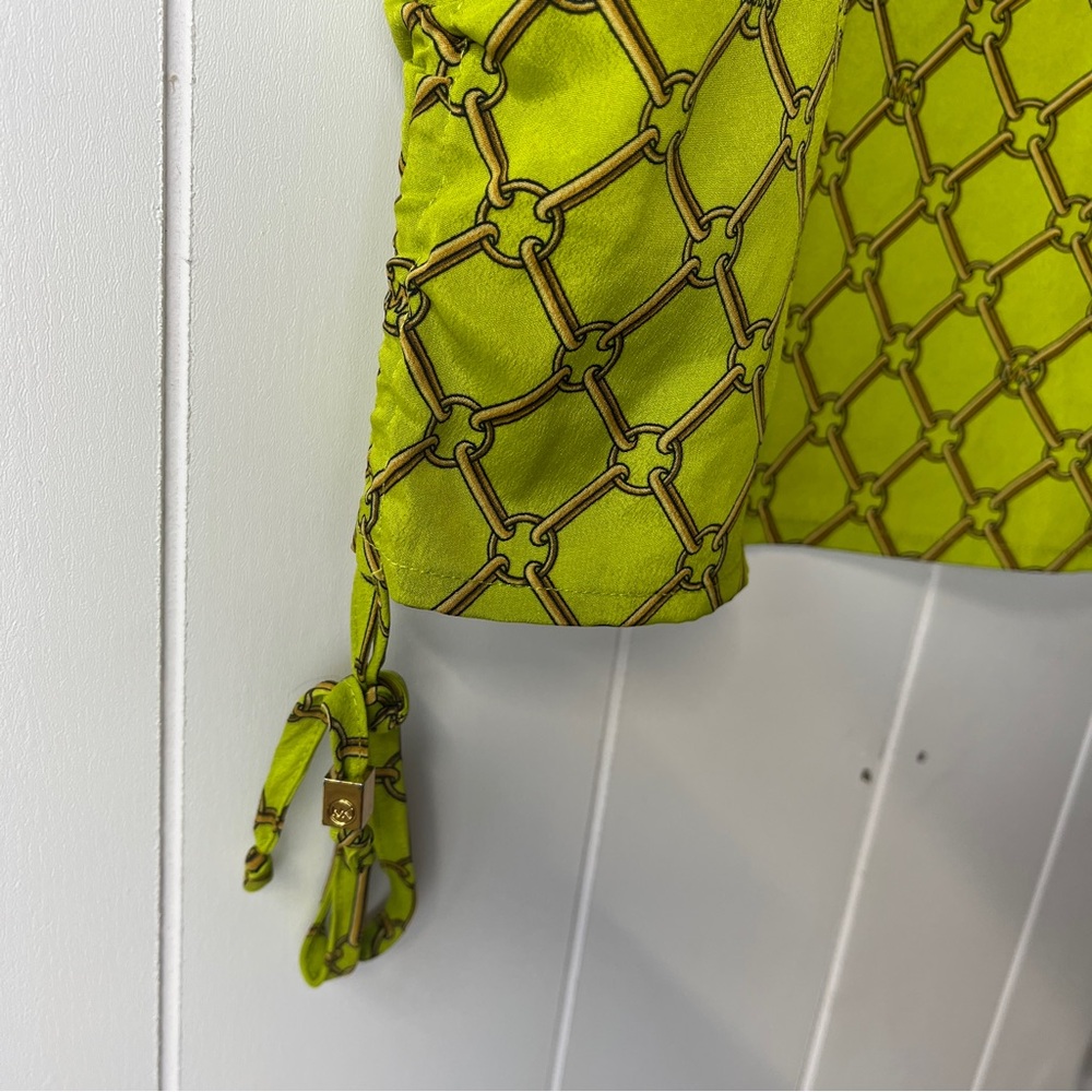 Michael Michael Kors Chartreuse Patterned Blouse - image 4